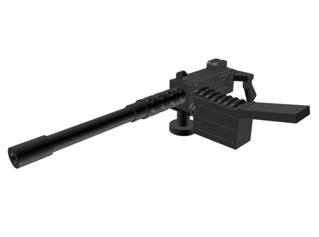 Heavy machine gun 28mm x4 in Tan Fine Detail Plastic