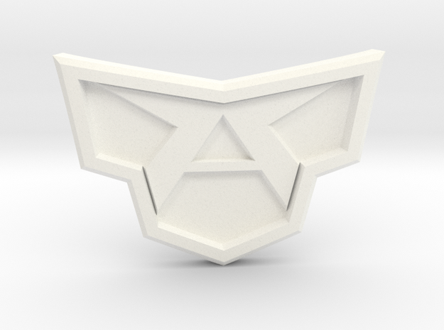 All Might Buckle in White Processed Versatile Plastic
