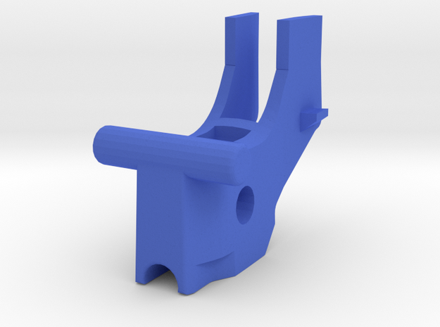 Breech block for Ultimaker M2 Direct drive head in Blue Processed Versatile Plastic