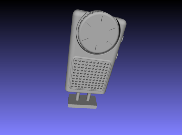 1/6 Scale Pocket Radio in Smooth Fine Detail Plastic
