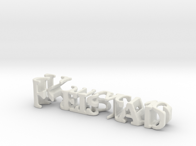 3dWordFlip: Keistad/Slotracing in White Natural Versatile Plastic