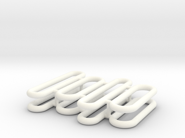 Universal 1/25 2.5" header bends in White Processed Versatile Plastic