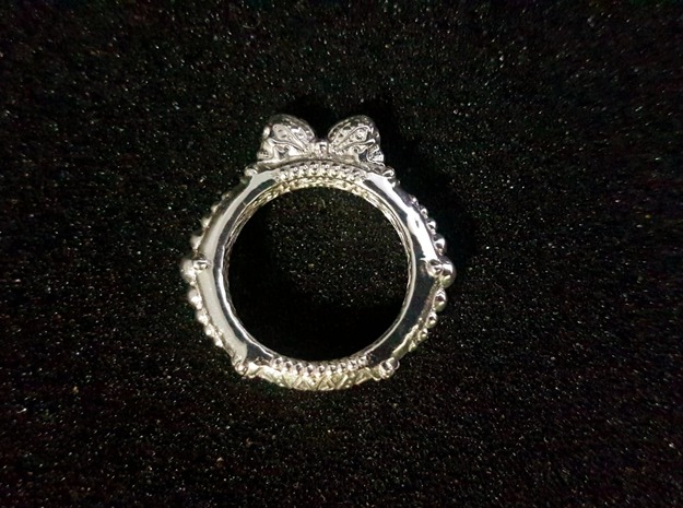Gothic Princess Ring in Polished Silver