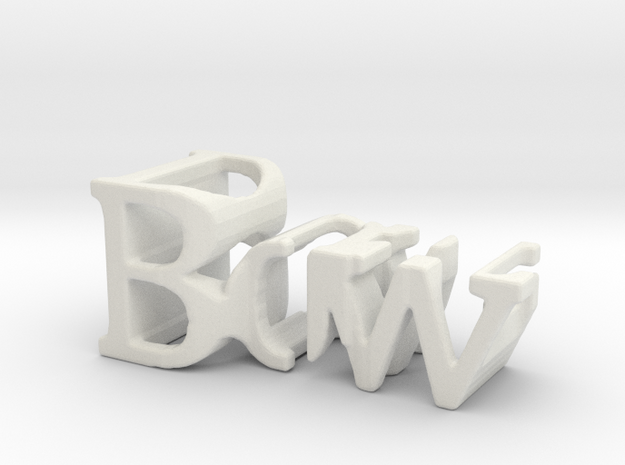 3dWordFlip: Bow/Dust in White Natural Versatile Plastic