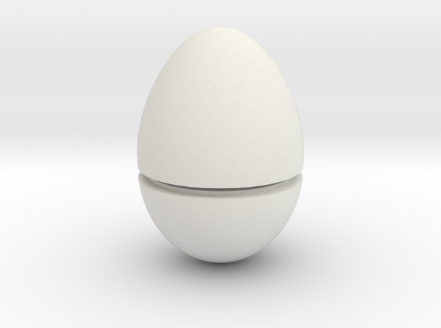 Chicken/Egg Nesting Dolls - Egg in White Natural Versatile Plastic: Extra Small