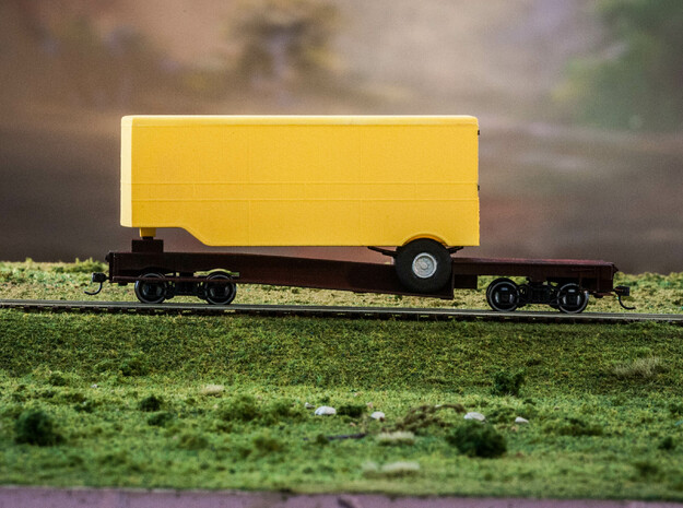ET&WNC Trailer O Scale Without Roof in White Natural Versatile Plastic