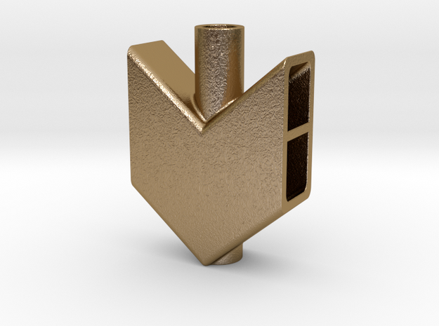 Muzzle Brake Paperweight nº2 in Polished Gold Steel