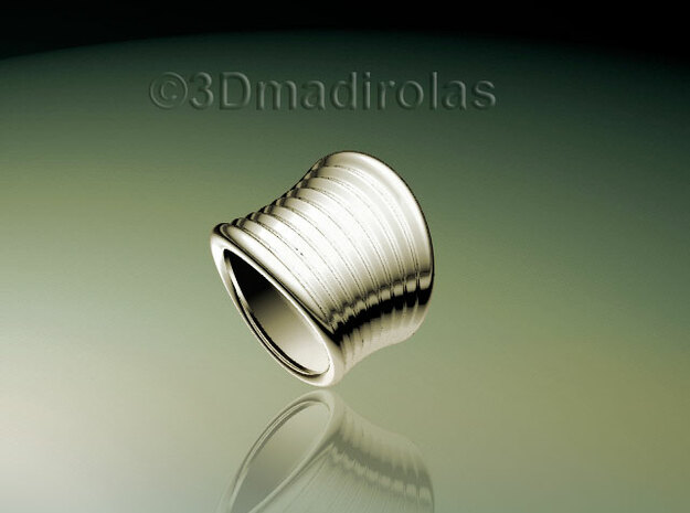 WAVY ring in Polished Silver