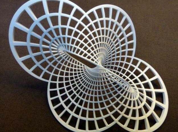 Round Möbius Strip (Very Large) in White Natural Versatile Plastic