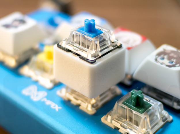 Double-Decker Keycap - Switch as keycap in White Natural Versatile Plastic