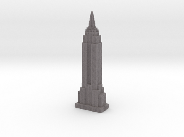 Empire State Building - Gray w Gray Windows in Full Color Sandstone
