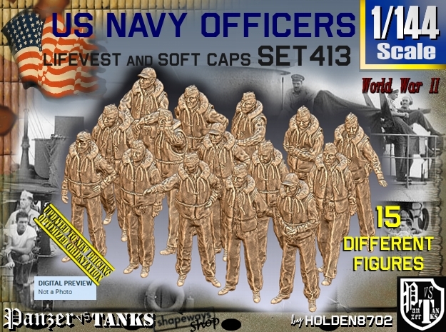 1/144 USN Officers Kapok Set 413 in Tan Fine Detail Plastic