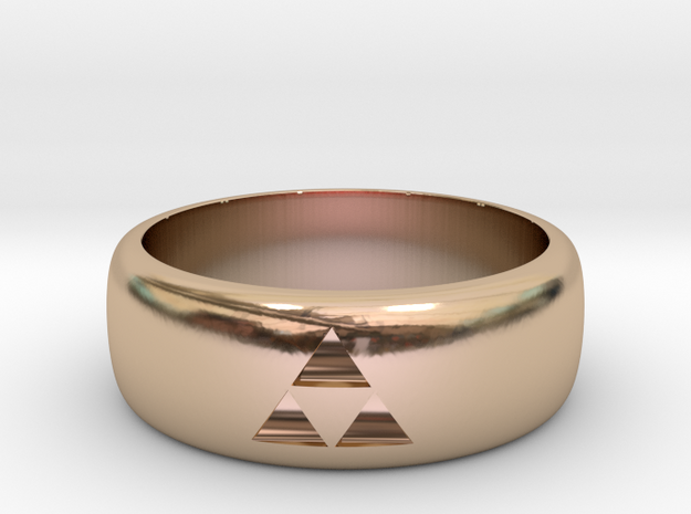 zelda Triforce ring 9.5 mens size in 14k Rose Gold
