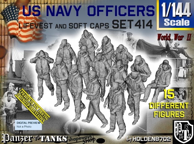 1/144 USN Officers Kapok Set 414 in Tan Fine Detail Plastic