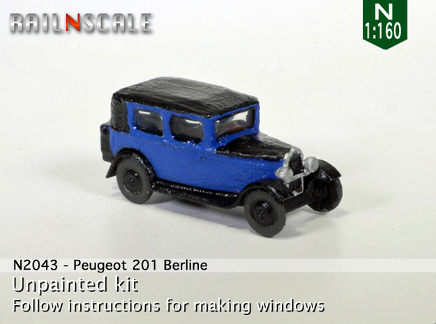 Peugeot 201 Berline (N 1:160) in Tan Fine Detail Plastic