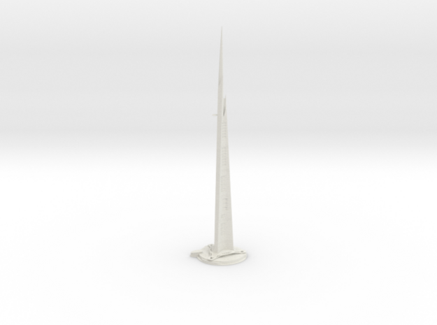 Jeddah Tower (1:2000) in White Natural Versatile Plastic