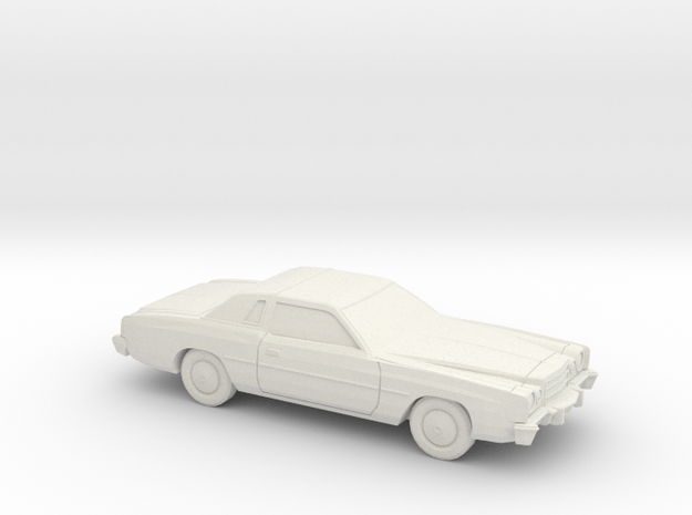 1/87 1975-77 Dodge Charger in White Natural Versatile Plastic