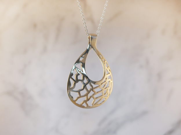 Mosaic Pendant in Polished Silver