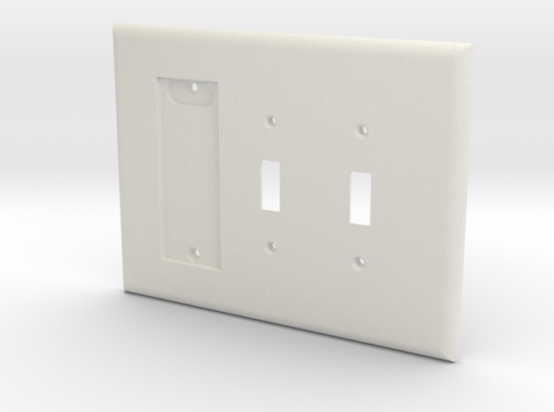 Philips Hue Dimmer 3 Gang Switch Plate L in White Natural Versatile Plastic