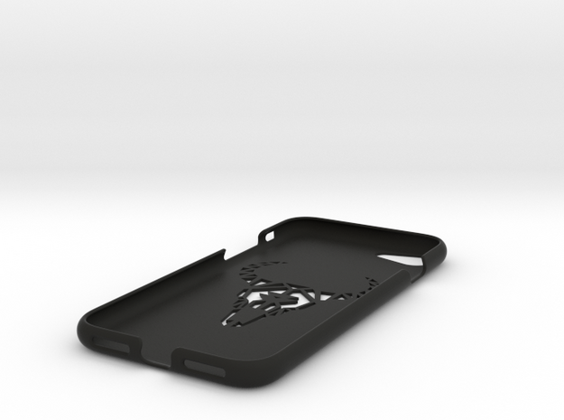 Iphone 7 Case, Geometric Bull in Black Natural Versatile Plastic