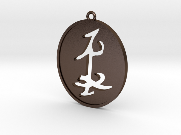 Shadow Hunters Parabatai Pendant 2 in Polished Bronze Steel