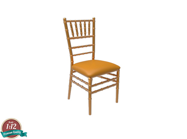 Miniature Chiavari Chair - Giuseppe Gaetano in White Natural Versatile Plastic: 1:12