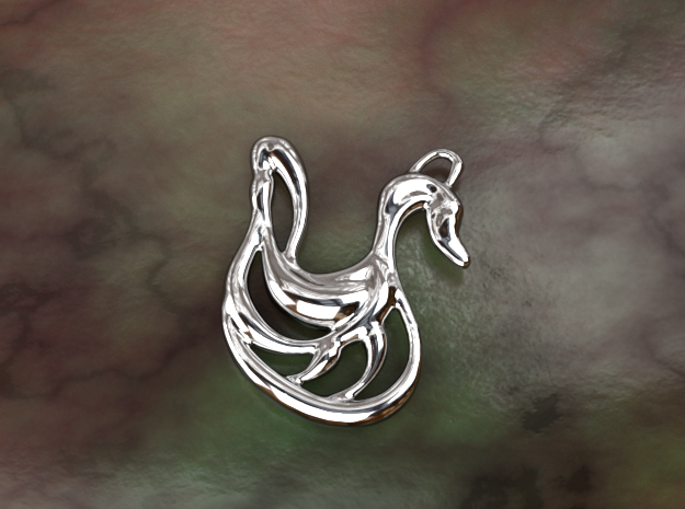 Swan in Polished Silver