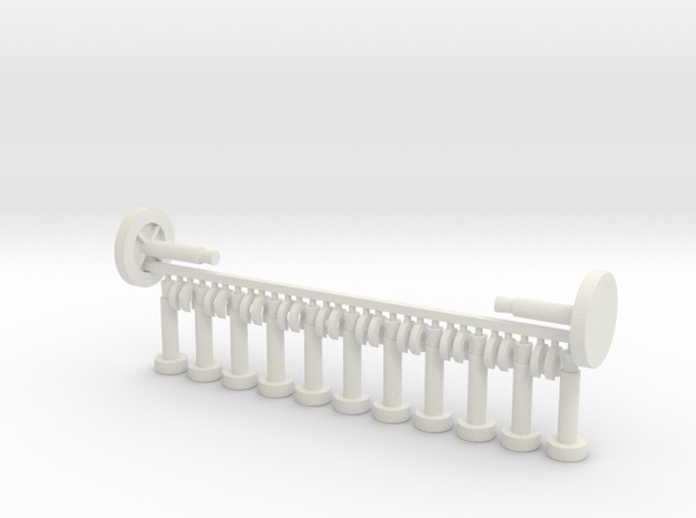 Rollover Pegs for pinball machines in White Natural Versatile Plastic