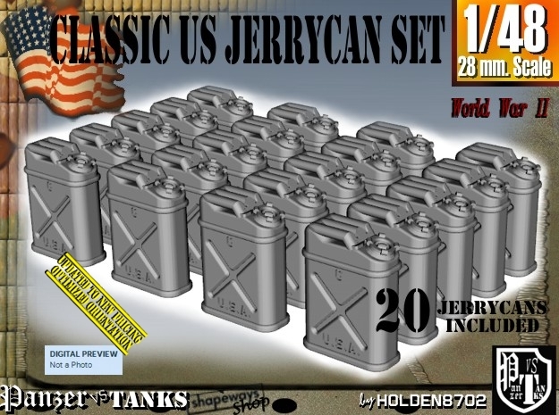 1/48 US Jerrycan x20 Set101 in Tan Fine Detail Plastic