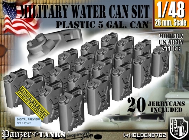 1/48 Military Water Can Set301 in Tan Fine Detail Plastic