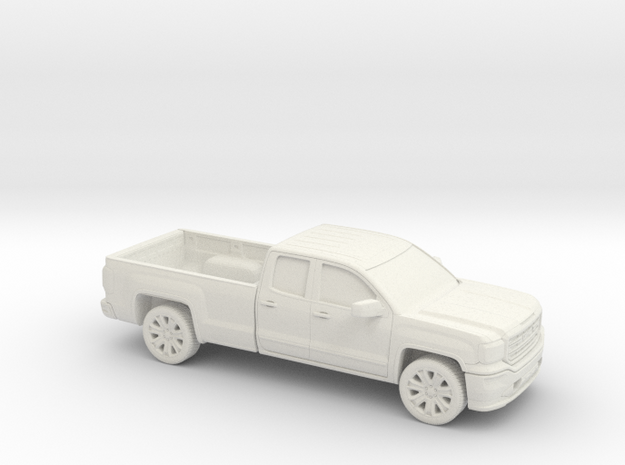 1/87 2013-17  GMC Sierra Ext.Cab Long Bed in White Natural Versatile Plastic