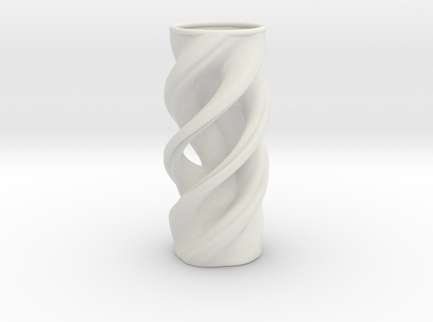 Vase 032318b in White Natural Versatile Plastic