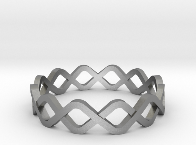 DNA Ring in Natural Silver: 10.25 / 62.125