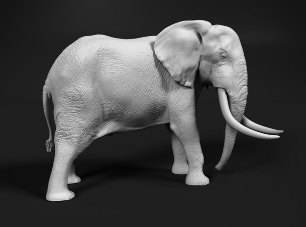 African Bush Elephant 1:120 Tusker Bull Dzombo in Tan Fine Detail Plastic