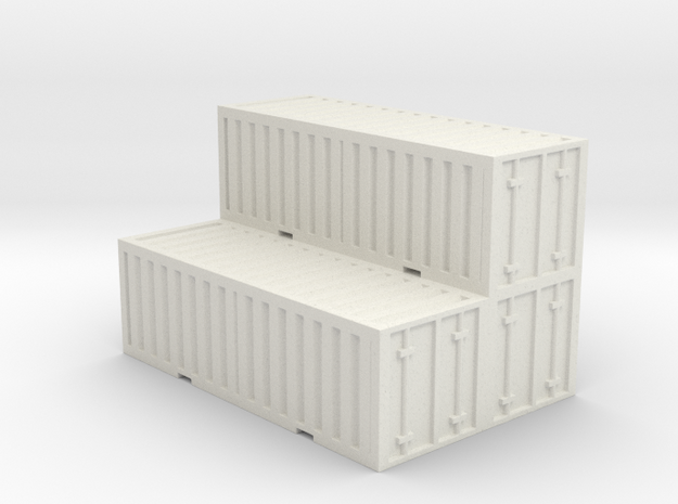Shipping Container - Cluster  in White Natural Versatile Plastic