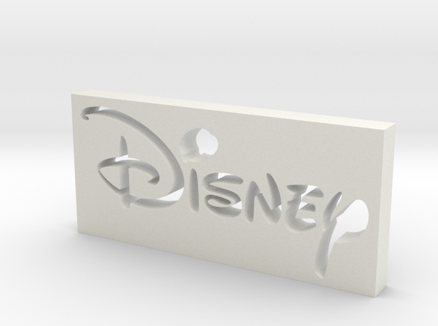 Disney Logo in White Natural Versatile Plastic
