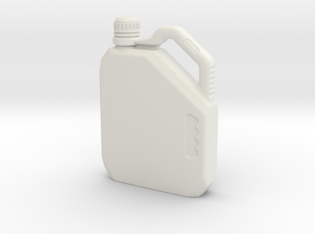 Motor Oil Bottle in White Natural Versatile Plastic: Small