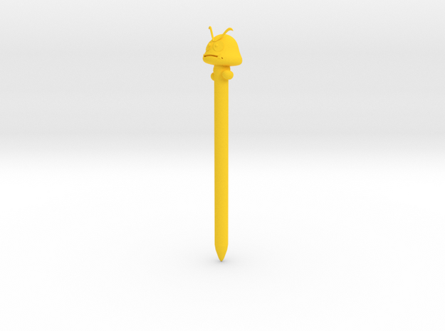 Goomba stylus in Yellow Processed Versatile Plastic