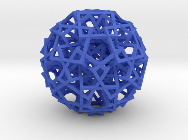 Cube Explosion in Blue Processed Versatile Plastic