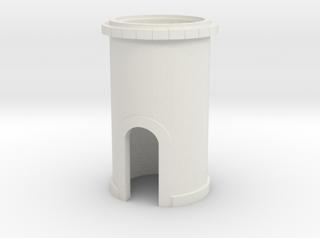 H0  onderkant watertoren in White Natural Versatile Plastic