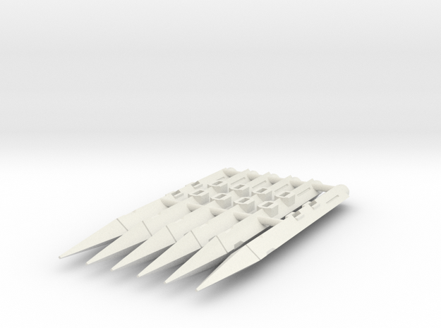 TMM-201 (6-pack) in White Natural Versatile Plastic