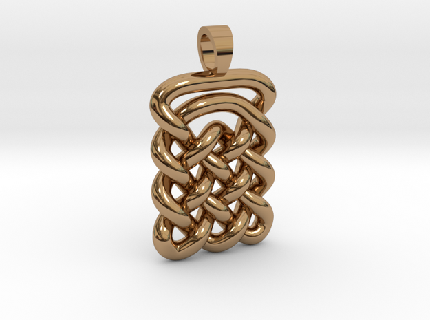 Plate celtic knot [pendant] in Polished Brass