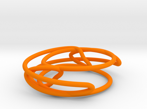 Prime Knot 8_15 in Orange Processed Versatile Plastic