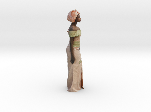 African Woman - Colorful Sculpture in Full Color Sandstone: Small