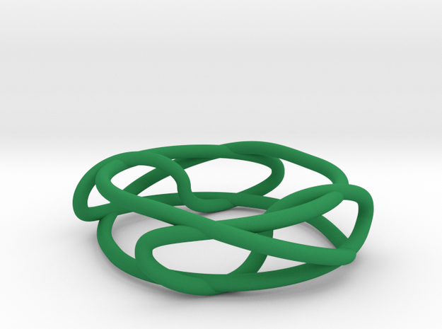 Two Linked Trefoils in Green Processed Versatile Plastic