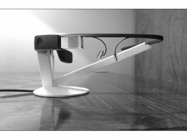 Google Glass Charging Stand in White Natural Versatile Plastic