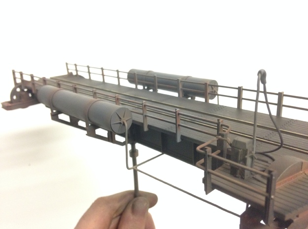 Locomotive turntable bridge for N in Smooth Fine Detail Plastic