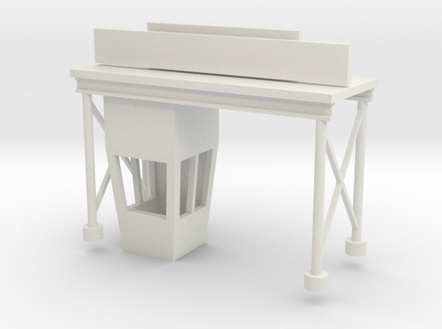 'HO Scale' - Drive-In Movie Ticket Booth in White Natural Versatile Plastic
