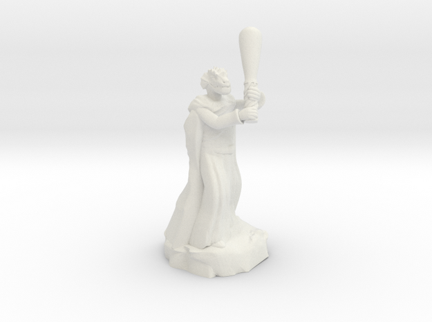dragonborn sorcerer with greatclub in White Natural Versatile Plastic