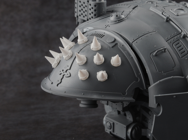 Studs - Riveted Spikes (20pc) in Smoothest Fine Detail Plastic